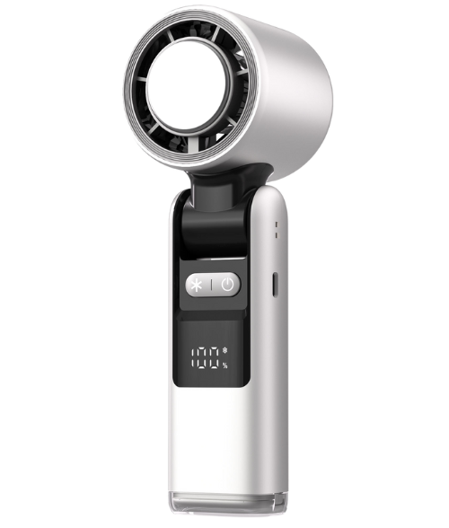 ChillWing Pocket Breeze 3-in-1 Mini Turbo Fan in silver color